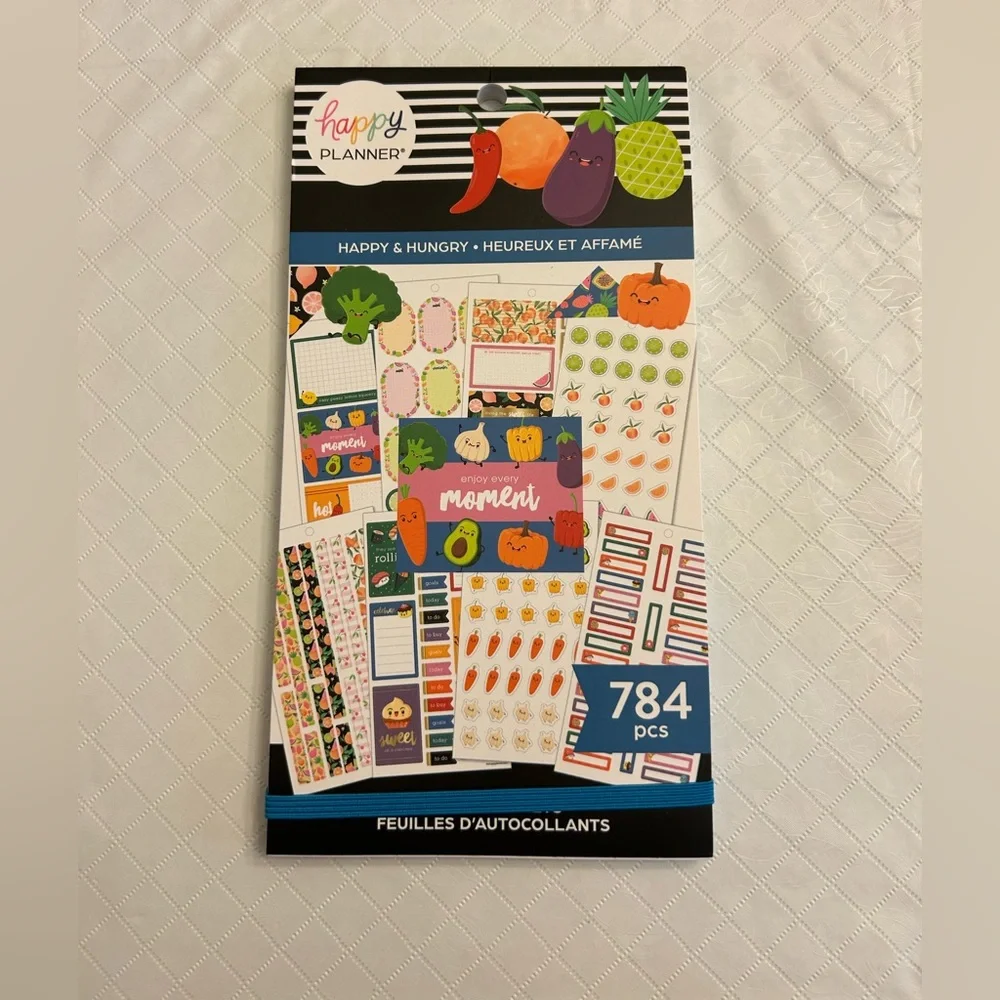 NWT 784 Piece Happy Planner Happy Hungry Vibrant Sticker Value Pack for Planners